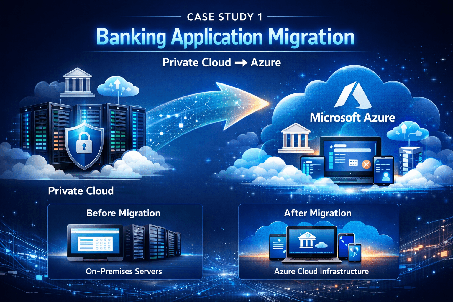 Secure Banking Application Migration from Private Cloud to Microsoft Azure
