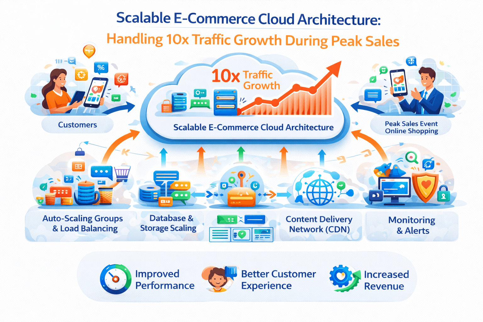 Scalable E-Commerce Cloud Architecture: Handling 10× Traffic Growth During Peak Sales